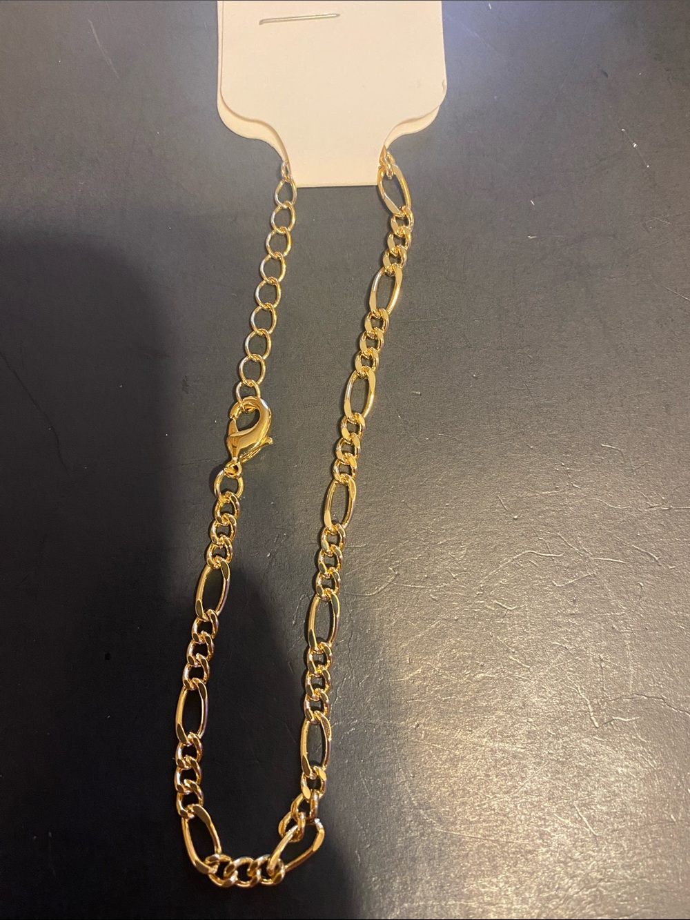 Women's Gold Link Chain Bracelet - Polished Figaro Style